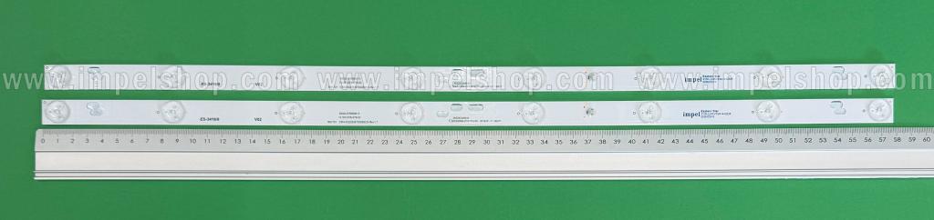 Led backlight strip for tv MANTA 32" set 2pcs X ZK32D08-ZC21FG-05 K323535T02085CS-Rev1.7 303ZK320033 , 8LED , 579MM , 3V ,