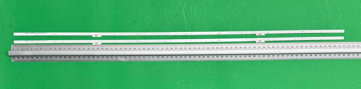 Led backlight strip for tv  HISENSE 65" set 2pcs X JL.E650Y2414-003AS-R7N-M-HF HE650X3U51-T0+2020010201 , 64LED , 709MM , 6V ,