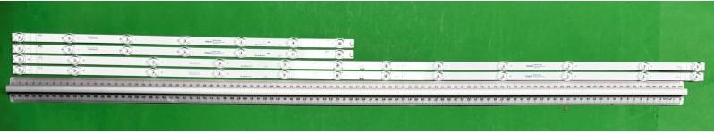 Led backlight strip for tv TCL 55" set 4pcs , 2pcs X 55HR332M12AH V0 , 55LJ 12X2 A , 12LED, 1035MM , 6V  & 2pcs X 55HR330M07B5 V1 , 55LJ B 7X2 , 7LED , 515MM , 6V , white light ,