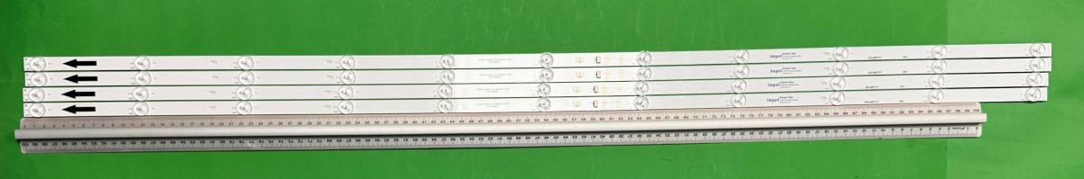 Led backlight strip for tv TCL / SAMSUNG 55" set 4pcs  X TCL55D11-ZC42AG-01D 2023-06-30 11S1P 303TC550082D , 11LED , 1072MM , 3V ,