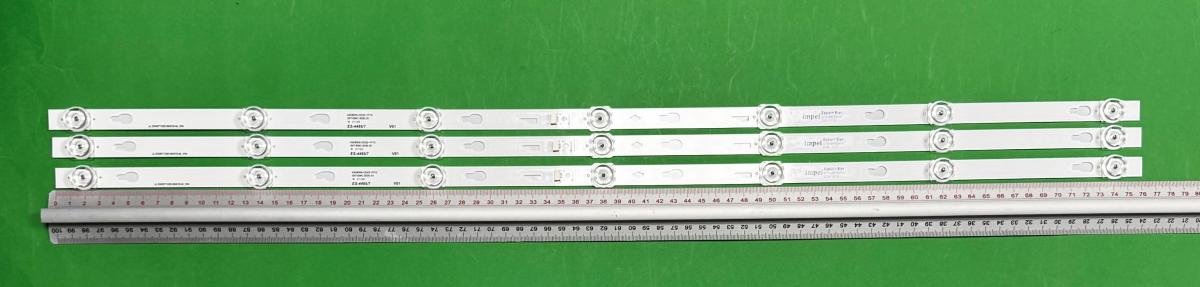 Led backlight strip for tv TCL 43" set 3pcs X JL.D43071330-004CS-M_V04 43D8000-0D22-1P1D 4C-LB430T-JFBC 4C-LB430T-JFDC , 7LED , 760MM , 3V ,