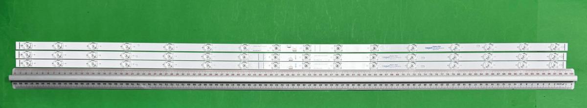Led backlight strip for tv TCL 50" set 3pcs , 2pcs X TCL50LB61_3030F2.4D_V0.4_20240123 TCL50LB61_3030F2.4D_V0.4 , 16LED , 982MM , 6V & 1pcs X TCL50LB62_3030F2.4D_V0.4_20240123 TCL50LB61_3030F2.4D_V0.4 , 16LED , 982MM , 6V ,