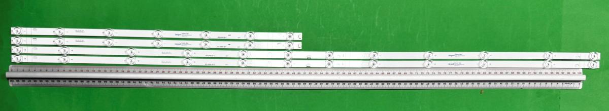 Led backlight strip for tv TCL 43" set 10pcs X 43HR332M07AF V0 43D8300P KSF 7X10-C04 , 7LED , 478MM , 3V ,