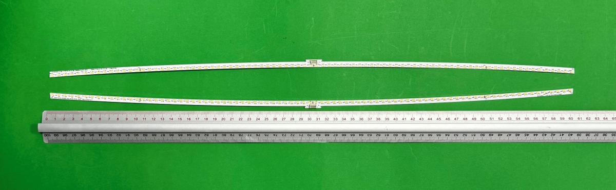 Led backlight strip for tv  HISENSE 55" set 2pcs X Hisense-55-HE550IUC-B52-84+84 , 84LED  , 3V , 598MM ,