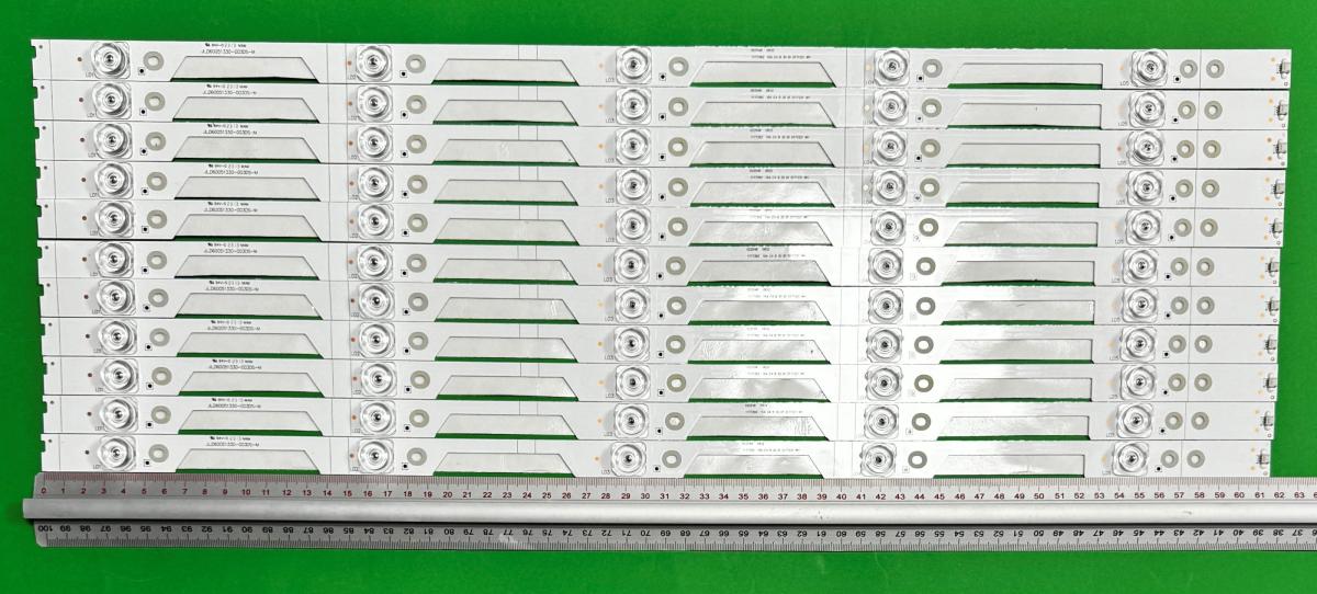 Led backlight strip for tv HISENSE / SHARP 60" set 11pcs x Hisense_60_HD600N3U21_11X5_3030C_d6f-2d1_W19_5S1P , 5LED , 610MM , 3V ,