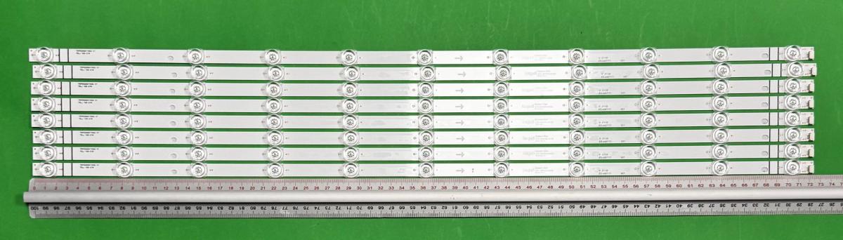 Led backlight strip for tv TCL 75" set 8pcs X 75HR330M11N02 V1 , YSL-L E479275 94V-0 , 11LED , 718MM , 6V , white light ,