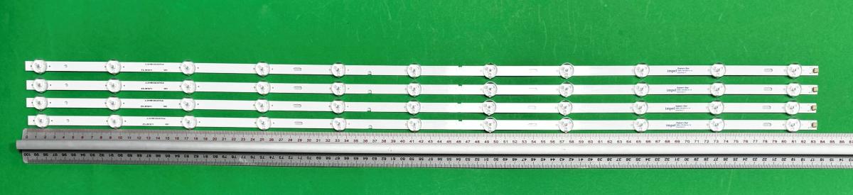 Led backlight strip for tv MANTA 42" set 4pcs X JL.D416B1235-031FS-M , 11LED , 836MM , 3V ,