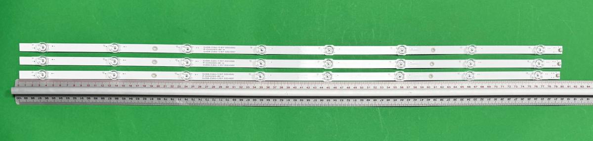 Led backlight strip for tv XIAOMI 43" set 3pcs X RF-FP430005SE30-0801 A5 RF-EG430024SE30-0801 A4 GC43D08-ZC26AG-15 GC43D08-ZC26AG-10 , 8LED , 795MM , 3V