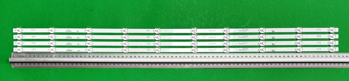Led backlight strip for tv  HISENSE 40" set 4pcs x SJ.BK.D4001001-2835ES-M BK.D400S08-10758-HL1020 SJ.BK.D4001001-2835FS-M , 10LED , 781MM , 3V ,