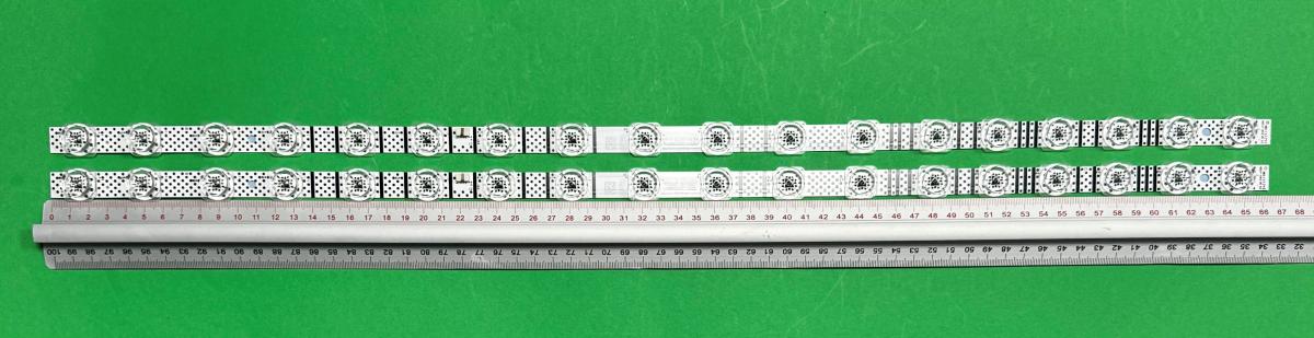 Led backlight strip for tv  TCL 65" set 2pcs x 65S11 18*2 V0-B02 B0101-000623 B0101-000622 B0101-000690 65S11-ZX3030A-2X18YH-2022  B0101-000708 , 18LED , 665MM , 6V ,