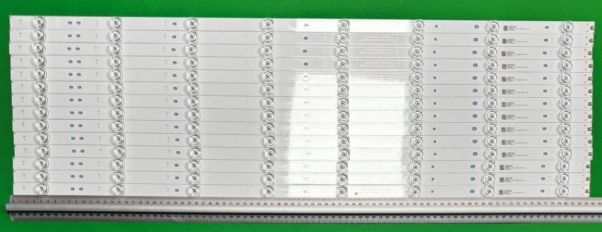 Led backlight strip for tv  BAUHN 75" set 14pcs x JL.D75081330-140AS-M  JL.D75081330-253AS-M , 8LED , 835MM , 3V ,