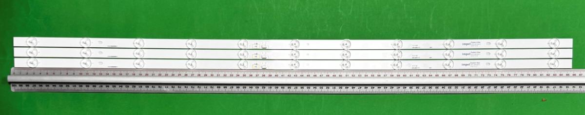 Led backlight strip for tv  SAMSUNG 43" set 3pcs x IC-A-VZAA43DA11 09810100 k116 AmTran_43_SS43_3x11_3030C_11S1P , 11LED , 856MM , 3V ,