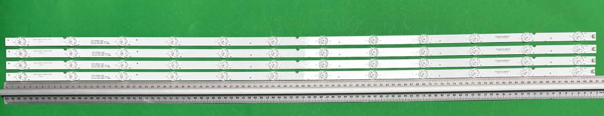 Led backlight strip for tv  HISENSE / METZ 49" set 4pcs x 7700-649000-D350 HP-S-H-94A-005 PQY1CA 5.8-6.0V 82.5-85LM Y1 01868 M08-SL49030-0403N-3754F 49D3506V2W4C3B96914M , 12LED , 970MM , 6V ,