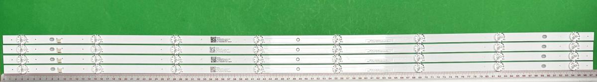 Led backlight strip for tv  HISENSE 50" set 4pcs x CRH-ZG50G7N3030080494KREV1.0  CRH-BX50G5SP3030080498TREV1.0  LB-C500-G7N-U-R-8-14-SE1 50G7N , 8LED , 974MM , 3V ,