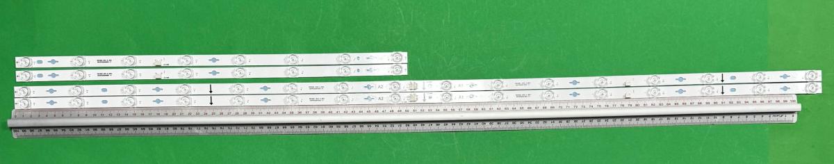 Led backlight strip for tv TCL 55" SET 4 pcs , 2pcs x  55C635 16*2 A-B02 55HR330M16A0 V1 , 16LED , 1040MM , 6V & 2pcs x 55C635 8*2 B-B02 55HR330M08B0 V1 , 8LED ,  500MM ,6V , white light ,