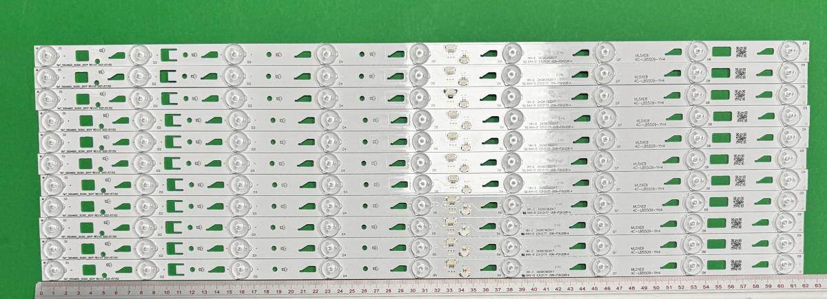 Led backlight strip for tv TCL 55" SET 11pcs X 4C-LB5509-YH4  4C-LB5509-YH5  TMT_55S4600_3030C_9S1P REV.V3 , 9LED , 618MM , 3V ,