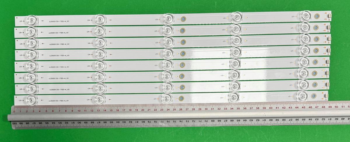 Led backlight strip for tv MANTA 50" set 8pcs X  JL.D50051330-170DS-M_V01 , 5LED , 488MM , 3V ,