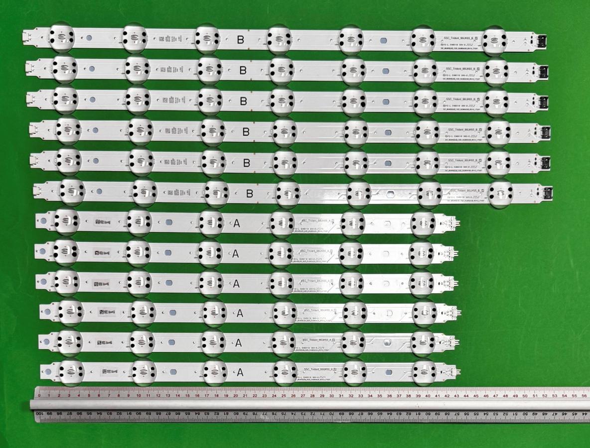 Led backlight strip for tv  LG  86"  set 12pcs , 6pcs X SSC_Trident_86UK65 SSC_86UK65(LGD)_6LED_SVL860A03A_REV1.0_171207 6LED , 435MM , 6V  & 6pcs X SSC_Trident_86UK65 SSC_86UK65(LGD)_7LED_SVL860A03B_REV1.0_171207 , 7LED , 530MM , 6V , AGF30004802 , AGM76249001 ,