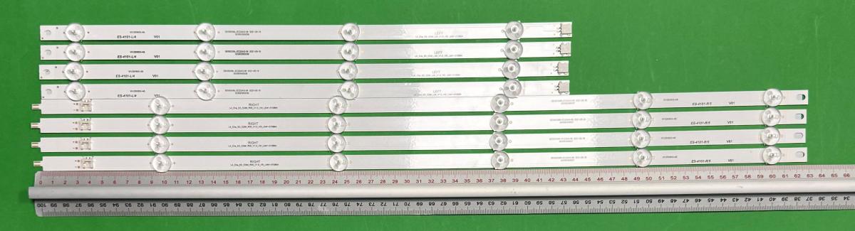 Led backlight strip for tv  GRUNDIG 55" set 8pcs , 4pcs x L4_Charm_E5_CDM_R05_V1.0_V5_LM41-01086A SE55D09R-ZC22AG-08 2021-05-18 303SE550037 E469119 WQM60600-AB & 4pcs X L4_Chorm_E5_CDM_L04_V1.0_V5 _LM41-01085A SE55D09L-ZC22AG-08 2021-05-18 303SE550038 E469119 WVZ60600-AB , 3V ,