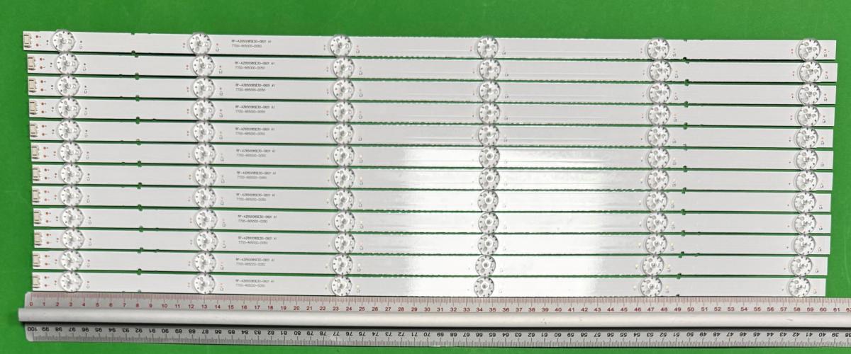 Led backlight strip for tv  SHARP / SKYWORTH 65" set 12pcs X RF-AZ65008SE30-0601 A1 , 6LED , 603MM , 3V ,