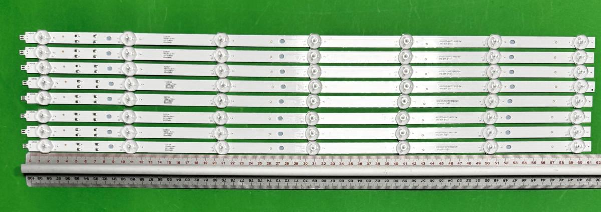 Led backlight strip for tv  SHARP 65" set 8pcs X LED65D07-ZC62AG-02D 7S1P 30365007043D , 7LED , 622MM , 3V ,
