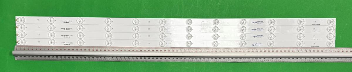 Led backlight strip for tv  KONKA 43" set 4pcs x HYSL-D E479275 MS-L0974 V1 2015-11-17 , 12LED , 792MM ,