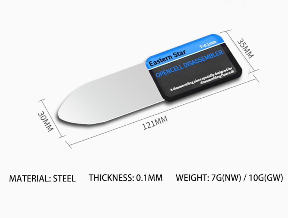 Ultra-light tool for disassembling open cell in frameless TV