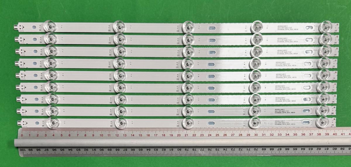 Led backlight strip for tv  PHILIPS 40"  set 9pcs x SVS400A92 SVS400A89_REV10_5LED_ 140124 LJ07-01199B , 5LED , 407MM , 3V ,