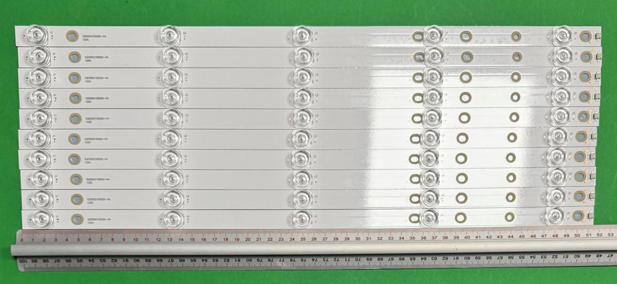 Led backlight strip for tv  AOC / PHILIPS 55" set 10pcs x LB-GM3030-GJ0D205510X5XD29-T  02D550105000-X4 10X5 3AS5CY51617  210BZ05D0B333BM00C 18105 210172  CLHEF6V5000C , 515MM , 3V ,