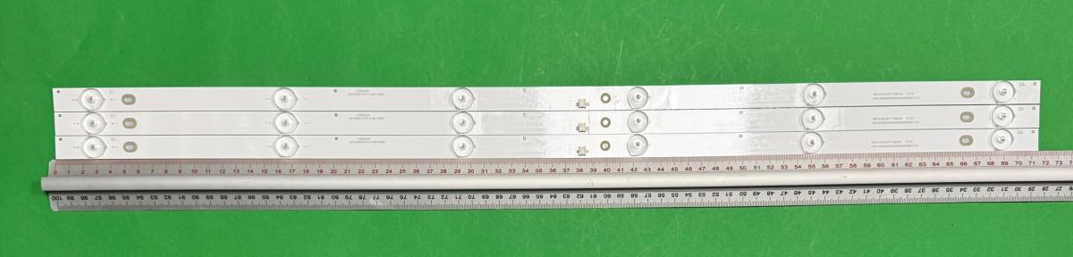 Led backlight strip for tv  STV 39" / 40" set 3pcs X CRH-Z39E20003030060363BREV1.0B 39E2000 LB-C390X15-E7-A-G01-RF2 RF-AB390E30-0601S-05 B1,  6LED , 715MM , 3V ,