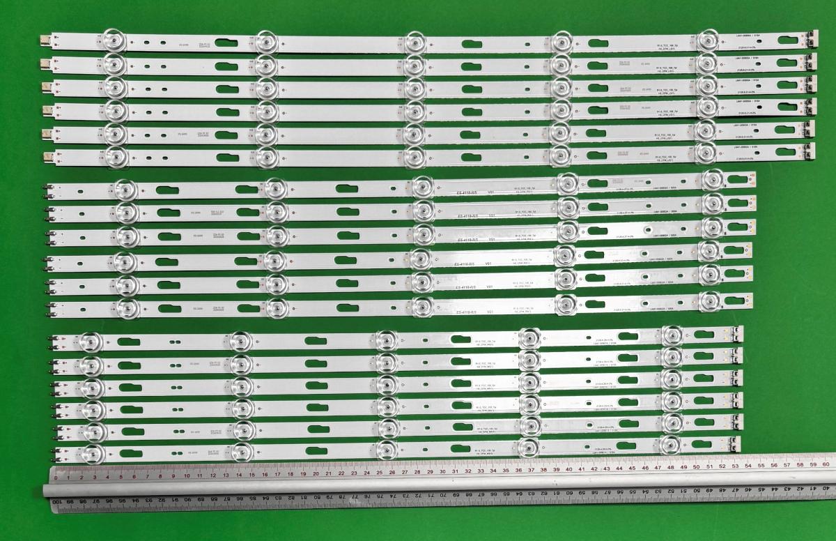 Led backlight strip for tv  SAMSUNG 82" set 18pcs L1_TU7K R1.0_TCC_100_7PI H2_CFM_L5(1) , 6pcs X H2_CFM_L5(1) LM41-00900A/918A 5LED 3V 593MM & 6pcs X H2_CFM_M5(1) LM41-00901A/919A 5LED 3V 533MM & 6pcs X H2_CFM_R5(1) LM41-00902A/920A 5LED 3V 542MM , BN96-50455A / BN96-50456A / BN96-50457A , 5LED , 3V ,