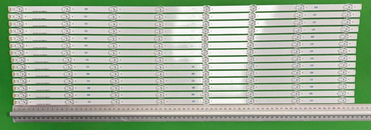 Led backlight strip for tv  HISENSE 75" set 14pcs X CRH-BX75S3U713030T14088BS-REV1.1 LED 07FZD-03E348124HN 191221X 21817000 HD750S3U71-L3B2K1 , 8LED , 726MM , 3V ,