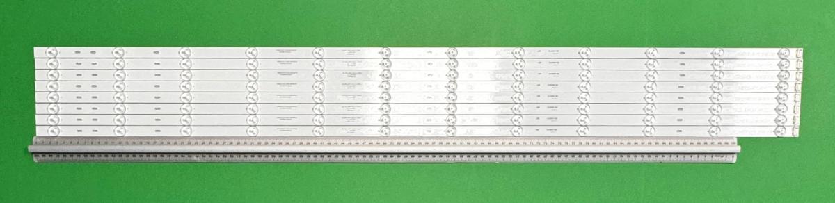 Led backlight strip for tv  TOSHIBA / HISENSE 55" set 8pcs x HD550Y3U72-TAL5KT-2021050702 SVH550FC9+ZDJG ZD_SSC_D550_12X8_01_TDE30_V1.3_20210507 , 12LED , 1098MM , 12V ,