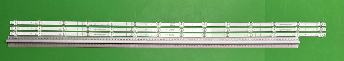Led backlight strip for tv  HISENSE 58" set 3pcs x HD580X1U91+2019092501+APT-HXLB19101 LB58007 V0 , 14LED , 1100MM , 3V ,