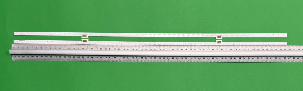 Led backlight strip for tv TCL 55" set 2pcs , 1pcs x IC-B-CNDS55E030R 712279P48S8S9DD000701 Q47R 4C-LB5556-YG01Q & 1pcs X IC-B-CNDS55E030L 712269P45S8S9DD000701 Q47L 4C-LB5556-YG02Q , 56LED , 603MM , 6V , blue light ,