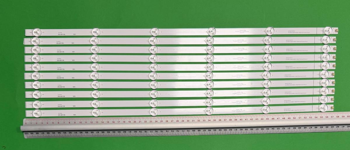 Led backlight strip for tv  SONY 55" set 10pcs x 40-55SN-OD24.8-SMC-10X6-573X12-221216-2.5 SVB550FH2 , 6LED , 573MM , 3V ,