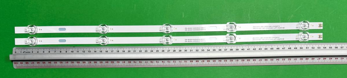 Led backlight strip for tv HISENSE 32" set 2pcs X CRH-BX32X1H30300502019REV1.0 CRH-BX32X1H30300502019REV1.1 JBD315X1H-LB81-SVH320F19 JBD315X1H-LB81+2020010901+SVH320F19 , 5LED , 539MM , 3V ,