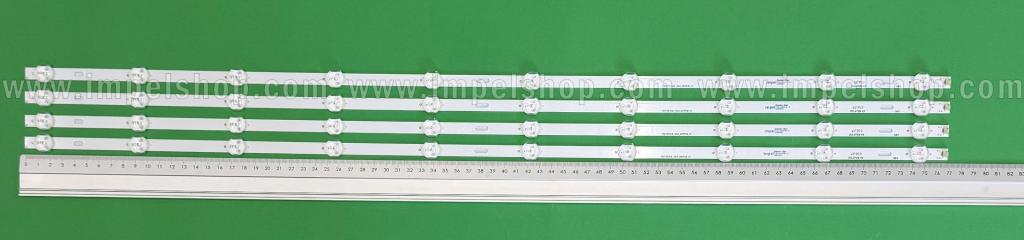 Led backlight strip for tv MANTA / RCA 40" set 4pcs X JL.D395A1235-031CS-M AE0110344 SQY39.5LB_10X4_MCPCB_V1 , 10LED , 771MM , 3V ,