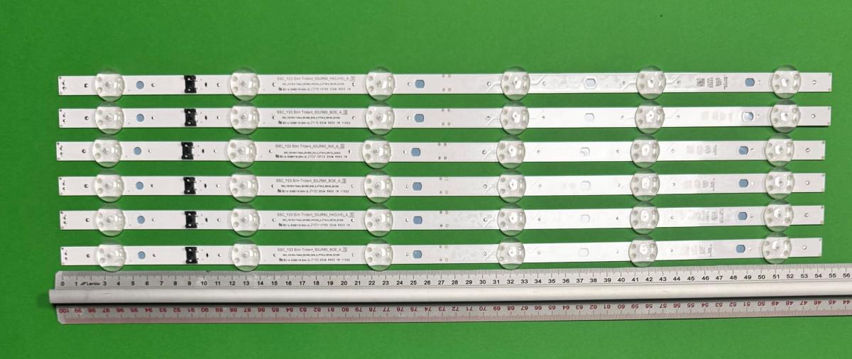 Led backlight strip for tv  LG 50" set 6pcs x SSC_Y23 Slim Trident_50UR80_HKC(H5)_A_PNT0.5_REV00_221228 SSC_Y23_SLIM TRIDENT_50UR80_HKC(H5)_A_S EAV65062801 , 6LED , 543MM , 3V , replacement : AGF30112010 AGF30112012 AGF30112013