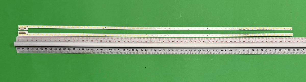 Led backlight strip for tv TCL 49" set 2pcs , 1pcs X STZ490A02_A type-REV01-64LED-131028 & 1pcs X STZ490A02_B type-REV01-64LED-131028 , 64LED , 607MM , 6V ,
