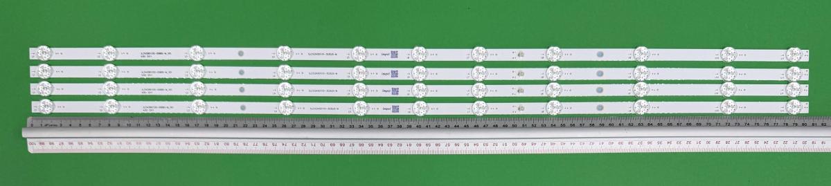 Led backlight strip for tv MANTA / STARLIGHT 43" set 4pcs X JL.D430B1330-006BS-M_V01 SJ.CX.D4301101-3030JS-M , 11LED , 804MM , 3V ,