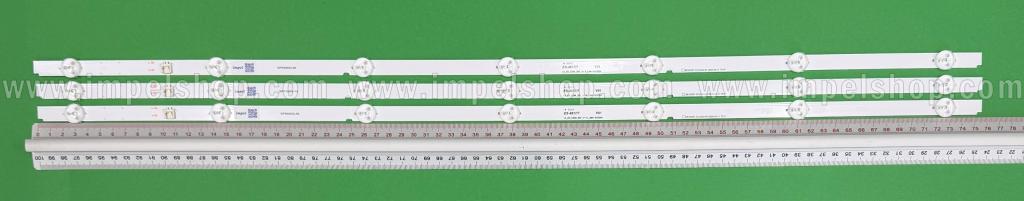 Led backlight strip for tv  BEKO / GRUNDIG 43" set 3pcs x WPK60600-AB  L4_D3_CDM_SO7_V1.0_U4K_LM41-01020A  SE43D07-ZC22AG-04 2020-04-21 7S1P , 7LED , 756MM , 3V ,