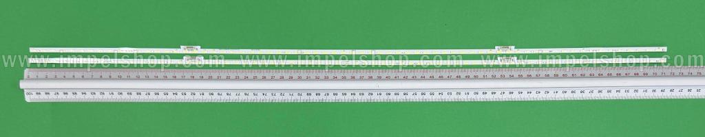 Led backlight strip for tv  TCL / TOSHIBA 65" set 2pcs , 1pcs X MPEG GIC65LB74-LED7016-V0.2 / 4C-LB6568-ZM01K L & 1pcs X MPEG GIC65LB75-LED7016-V0.2 /  4C-LB6568-ZM02K R , 68LED , 710MM , 6V ,