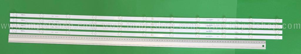 Led backlight strip for tv XIAOMI 55" set 4pcs X TCL55D11-ZC62AG-04D 2021-05-31 303TC550064D , 11LED , 1070MM , 3V ,