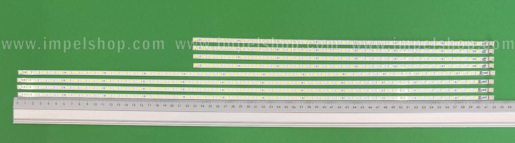 Led backlight strip for tv  SONY 60" set 8pcs , 4pcs X RUNTK4341TP & 4pcs X RUNTK4342TP , SLED 090907 Rev.1 AE6060A , 58LED & 37LED , 620MM & 391MM , 3V ,