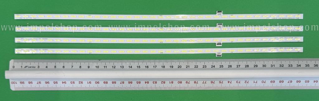 Led backlight strip for tv PHILIPS / HISENSE / TCL  55" set 4pcs , 2pcs X CS0T55LB03_LED7020_V0.4_20130925 / LBM550M0904-AE-1 & 2pcs X  CS0T55LB04_LED7020_V0.4_20130925 / LBM550M0904-AF-1 , 36LED , 342MM , 6V ,