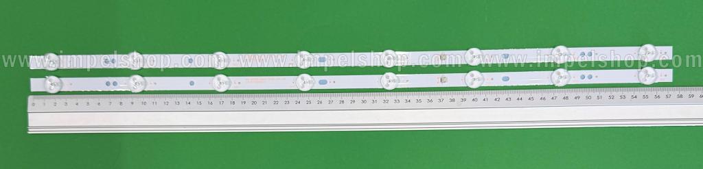 Led backlight strip for tv  UNITED 32" set 2pcs X MSG-T320-A06X-3030-02A-08 575.7mm*12mm*1.0T 1.3.10703200273 2021-9-08 , 8LED , 576mm , 3V ,