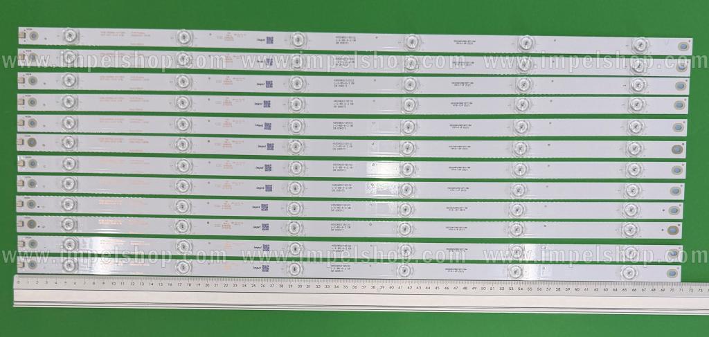 Led backlight strip for tv  HISENSE 65" set 12pcs x 4780-K65WDG-A1113N01 2018-07-18 / K650WDG1 711*17*1.0mm , 6LED , 711MM , 6V ,