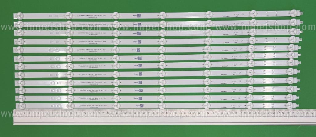 Led backlight strip for tv  ROKU 65" set 12pcs X LED65D07-ZC42AG-03D LED65D07-ZC42AG-03 30365007046D , 7LED , 612MM , 3V ,