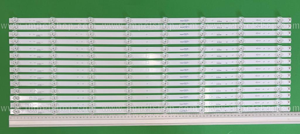 Led backlight strip for tv MANTA 75" set 14pcs X JS-JP75F2082ED.212 R72-75D04-005 805141T.30068.14P , 8LED , 806MM , 6V ,